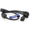 Eonvic IEC 320 C14 maschio a 3 prese C13 Y splitter cavo di alimentazione 60 cm