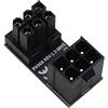 WLGQ Adattatore ATX femmina a maschio 6 pin RVS ad angolo di 180 gradi per desktop scheda grafica