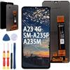 Yuxyiony Nuovo Schermo di Ricambio Per Samsung Galaxy A23 4G SM-A235F A235M Display LCD Riparazione Dello Schermo e Sostituzione Strumento Accessori