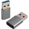 Yewseas 2 Pezzi Adattatore USB-C Femmina a USB Maschio, Ricarica Rapida Fino a 100W e Sincronizzazione Dati per Dispositivi