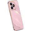RankOne Custodia per Telefono Adatta per Realme C53 / C51 / Note 50, Silicone con Telaio Galvanico - Viola