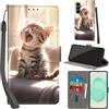 PHINIENLAND Cover per Samsung Galaxy S25 Plus Case PU Pelle Custodia [Kickstand] [Chiusura magnetica] [Slot per Schede], Portafoglio Flip Custodia per Samsung S25 Plus,Gatto