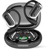ND NEXT DESTINATION Cuffie Auricolare sportive senza fili Bluetooth V5.4 Casco Auricolare a conduzione ossea Appeso Orecchio Aperto Q16S Nero