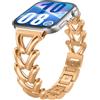 KeHowy Cinturino in Metallo per Huawei Watch Fit 5/5 Pro/4/4 Pro/Fit 3, Donne Cinturino di Ricambio [Nessun attrezzo richiesto Regolabile] Braccialetto per Huawei Watch Fit 4/4 Pro/3 - Oro Rosa