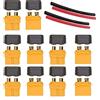 Boladge 5 Paia Connettore Maschio Femmina Amass XT-60 XT60H Spina Inguainato per Modello RC e Altro