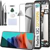RongZy LCD Display per 6.71 Xiaomi Redmi 12C 22120RN86G 22120RN86I Schermo LCD Touch Screen Assemblea Sostituzione di Vetro Digitalizzatore con Strumenti(Nero con Cornice)