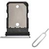 Cemobile Supporto per slot per scheda SIM, ricambio per Google Pixel 7 Pro da 6,7 pollici, con anello di tenuta in gomma impermeabile e perno di espulsione aperto (bianco neve/bianco)