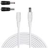 Liwinting 3metri DC Cavo di Prolunga Maschio a Femmina Cavo di Alimentazione del Connettore 2,1 mm x 5,5 mm per Adattatore di Potenza, Fotocamera CCTV Potenza, Monitor, 2pz Convertitore DC - Bianco