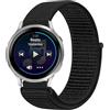 GIOPUEY Nylon Cinturini Compatibile con Garmin Venu 4 41mm, Traspirante Sport Loop Cinturino in Morbido Nylon Intrecciato, Donne Uomo - Black