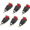 JZK 6X Adattatore maschio RCA, spina RCA audio video AV a pressione, connettore alimentazione CC, spina per altoparlante, connettore terminale per cavo senza saldatura per CCTV, PC, amplificatore