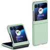 RankOne Custodia per Telefono per Motorola Moto Razr 40 Ultra (6.9 Inches), Case Rigida in Silicone per PC Anti Caduta e Antigraffio - Verde chiaro