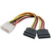 Cablecc - Cavo di alimentazione per hard disk con attacco da IDE a doppio SATA II 15p, 10 cm, 10 cm