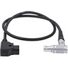 HangTon Cavo di alimentazione per fotocamera Canon C300 Mark II, C200 C500, D-tap femmina ad angolo retto 4 pin flessibile