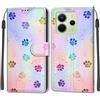 KENHONER Custodia per Xiaomi Redmi Note 14 4G, impronta | Portafoglio Pelle PU, Magnetica, Resistente Agli Urti, Scomparto Carte Credito, Pieghevole, Flip Libro, Motivo