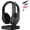 MONODEAL 2025 Cuffie Wireless TV, Plug and Play, Nessun Ritardo Audio, Cuffie TV Senza Fili con Stazione di Ricarica, 28 ore di Riproduzione Audio