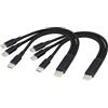 AAOTOKK 2-Pezzi/20Cm Breve USB C Y cavo Splitter USB Tipo C 2.0 Maschio a 2xTipo C+1xMicro USB Maschio Ricarica,Compatibile con Telefoni Cellulari,Tablet e più Dispositivi(Nero-2Tipo C+1Mmicro)