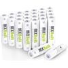 MXBatt Batterie Ricaricabili AA Nimh 1,2V 3200mAh Pile Ricaricabili AA ad Alta Capacità, 24 Pezzi per Macchinine, Telecomandi ed Elettrodomestici