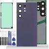 YHX-OU Custodia per batteria in titanio viola per Samsung Galaxy S24 Ultra copertura posteriore in vetro posteriore kit di riparazione strumento