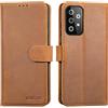 Lensun Cover per Samsung Galaxy A52S/A52, Custodia in Vera Pelle [RFID Blocking] Libro Portafoglio Chiusura Magnetico Flip Custodie Cuoio per Samsung A52 4G/A52S 5G-Marrone retrò