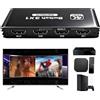 HOSPAOP Video Switch 3 in 1 Out 4K 120Hz con Telecomando, Supporto 8K 30Hz HDR10+ CEC HDCP2.3, Commutatore Video per PS5/PS4/PS3, Xbox, Switch, Blu-ray, PC, Proiettore, TV