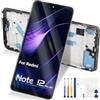 Reparo per Redmi Note 12 PRO 4G Schermo LCD per Xiaomi Redmi Note 12 PRO 4G LCD Display 2209116AG 2209116AG Touch Screen Digitizer Vetro Assembly con Kit Parti di Riparazione (Nero con Cornice)