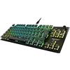 ROCCAT Vulcan TKL Pro Tastiera ottica compatta da gioco RGB, AIMO LED Per Key Lighting Titan Switch, piastra superiore in alluminio di costruzione durevole ottica, ruota multimediale, nero