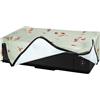 kwmobile Copertina Antipolvere Compatibile con Canon PIXMA PRO-200 - Copri Stampante in Lino - Copertura Protettiva - Conigli e Fiori