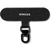 Ringke Spin Holder Link, Linguetta di Fissaggio per Telefono Resistente in Tessuto Oxford con Anello Metallico Girevole a 360 Gradi, Compatibile con Varie Custodie per Telefono - Calm Black