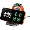 SwanScout Caricatore pieghevole 3 in 1 per iPhone Air/17/16/15/14, per Apple Watch Ultra 3/11/10/SE 3 & AirPods 4/Pro 3, Ricarica solo orizzontale, SwanScout 713A (Senza adattatore)