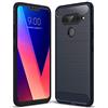 Cruzerlite Custodia per LG V40 ThinQ, Carbon Fiber Shock Absorption Slim TPU Cover per LG V40 ThinQ (Blue)