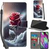 Haninsuze Cover per Samsung Galaxy A40, Rose | Pelle PU Portafoglio, Porta Carte, Magnetica, Libro, Antiurto Custodia