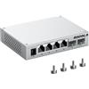 SODOLA Switch da 2,5 Gbit gestito, 4 porte Base-T da 2,5 G, 2 x 10 G SFP+, raffreddamento in alluminio e piedini magnetici - LACP/QoS/VLAN/IGMP Web Managed Multi-Gigabit Switch per laboratori