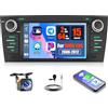 Inefala 2G+64G Android Autoradio per BMW E90 2005-2012, 7 Touchscreen Stereo Auto Bluetooth con Wireless Carplay & Android Auto GPS/WiFi/RDS/FM Mic Retrocamera