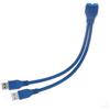 Jser Cavo adattatore da 2 porte USB 3.0 maschio ad attacco a 20 pin maschio per scheda madre