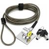 QWORK® Lucchetto per Laptop, Lucchetto per Laptop con Cavo Acciaio 2 m, Lucchetto di Sicurezza Tablet con Chiavi, per Laptop, Tablet