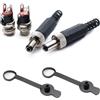 RUNCCI-YUN 2Pezzi Kit 5.5 mm x 2.5 mm DC 12V connettore maschio femmina da pannello,DC 12V connettori alimentazione,connettore saldare DC,Per CCTV Home Security Surveillance Camera