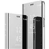 MRSTER Samsung A31 - Custodia a libro per Samsung Galaxy A31, con specchio Smart View Standing a 360°, protezione per Samsung Galaxy A31. Specchio a vibrazione: argento