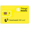 Things Mobile SIM Card per SENIOR SMARTWATCH - Things Mobile - con copertura globale e rete multi-operatore GSM/2G/3G/4G LTE, senza costi fissi, senza scadenza e tariffe competitive con 10 € di credito incluso