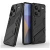 ESTH® Custodia per Xiaomi Redmi Note 13 Pro Plus con Supporto [Compatibile con Supporto Magnetico per Auto] Cover Paraurti PC + TPU, Nero
