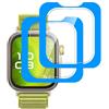 GIOPUEY Pellicola Protettiva per Huawei Watch Fit 4 PRO, [2 Pezzi] Vetro temperato Schermo Protezione Pellicola [Installazione Facile] [Anti-graffio] - Trasparente