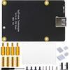 GeeekPi Per Raspberry Pi 4,X862 V2.0 M.2 NGFF SATA SSD scheda di espansione con porta USB 3.1, supporto solo Key-B 2280 SSD