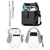 LEWOTE Custodia protettiva 3 in 1 compatibile con Apple AirPods (2a/1a generazione) custodia protettiva divertente con kit di pulizia e portachiavi (squalo)