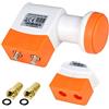 TechniSat Twin LNB digitale ► 2 partecipanti ► Collegamento diretto universale Phoenix CE UHD Full HD HDTV TV 3D 4K + protezione dalle intemperie in set con 2 connettori F placcati oro