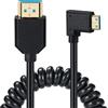 HUHANGGod Cavo a spirale Mini HDMI a HDMI 2.1 da 8 K, cavo HDMI a Mini HDMI, 8 K a 60 Hz 48 Gbps, supporto HDR dinamico per tablet scheda grafica/video, laptop, Raspberry Pi (a sinistra)