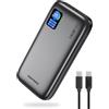 AsperX Power Bank 145W 24000mAh, Powerbank USB C 3 Porte PD 3.1, Caricatore Portatile Ricarica Rapida con Display, Compatibile con iPhone 15/14/13, Laptop, MacBook, Dell, AirPods e Altri, Grigio