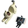 Hyxodjy Supporto Telefono Durevole Portatile Phone Holder supporti Dock Telefono Supporto Smartphone Universale Tavolo Mini Supporto Tavolo Scrivania in Resina Porta Tavolino per Tablet Simpatico Cat (bianco)