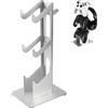 Folgtek supporto per console di gioco a 3 livelli supporto per cuffie gamepad per appendere le cuffie (argento, 3 posti)