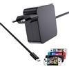 Tuvoyo Caricatore USB C da 65 W, compatibile con ASUS ROG Ally X R1 Z1/Steam Deck/Legion Go/Switch/Lite/OLED/Switch 2/MSI Claw/Logitech G Cloud/GPD Win/Galaxy/Pixel/TV Dock/MacBook/iPad tipo C