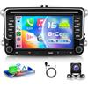 VECHTEL Autoradio 8 CORE 6G+128G Android 15 per VW Golf 5 6 Passat Jetta Caddy EOS T5 Tiguan Touran CC Polo, 7'' HD IPS Touchscreen co Carplay Android Auto GPS Wi-Fi Tipo-C USB Bluetooth FM RDS Camera