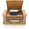Dual NR 4, Radio da tavola, UKW, MW, CD-Player, Cassetta, USB, Giradischi, Legno